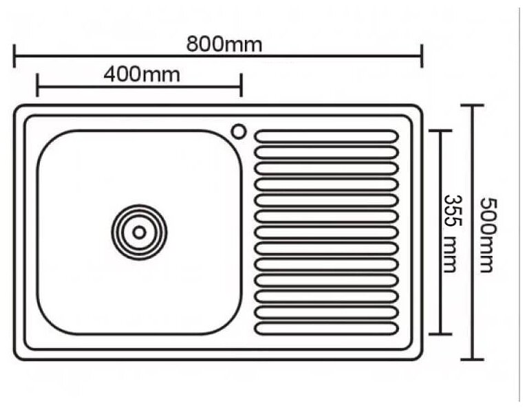 Размеры стандартной мойки на кухню