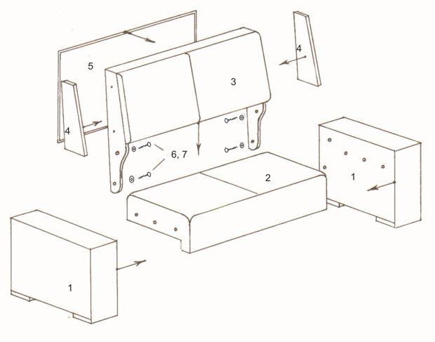 Схема сборки дивана ikea