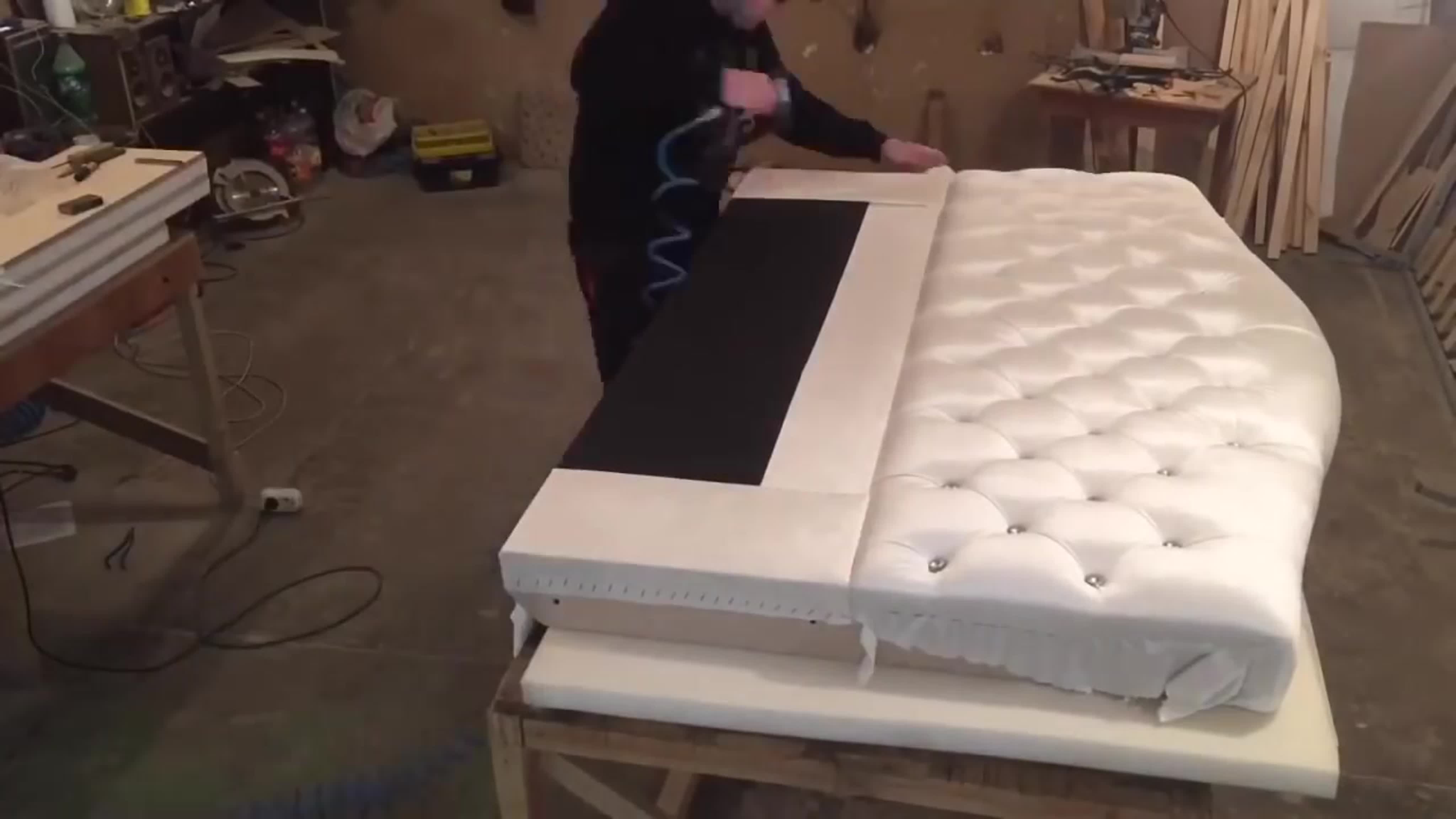 Перетяжка подъемной кровати своими руками видео