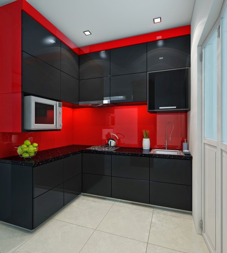 Кухня в красно черном цвете дизайн фото