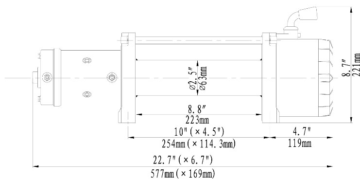 Лебёдка электрическая 12V Runva 9500