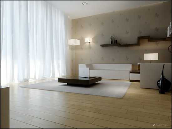 Дизайн с белым диваном