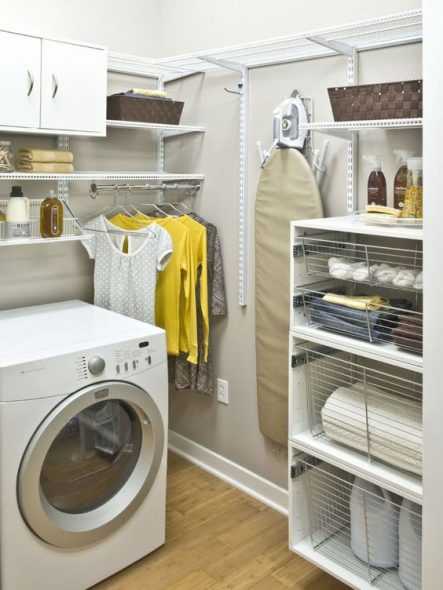 Напольный шкаф для стиральной машины на кухне