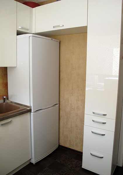 Планировка кухни со стиральной машиной и холодильником
