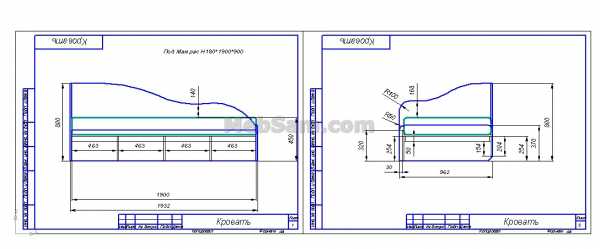 Кровать своими руками в домашних условиях чертеж размеры