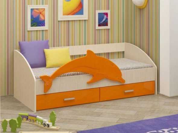 Детская кровать дельфин 140х80