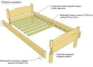 Размеры парящей кровати из дерева