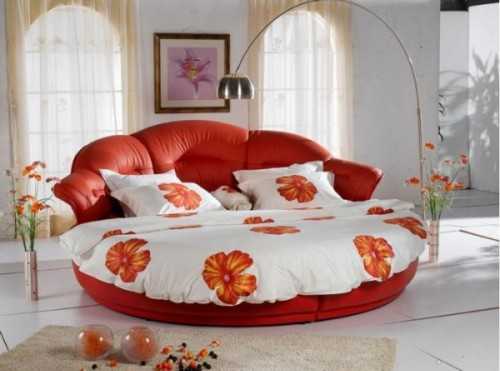 Спальня круглая кровать дизайн