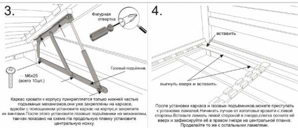 Чертеж механизма шкаф кровать