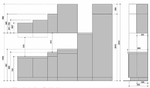 Навесные шкафы для кухни размеры стандартные современные