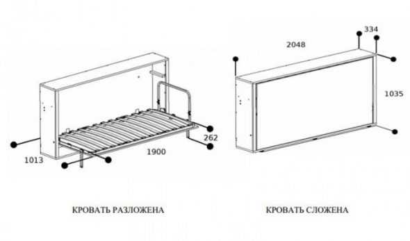 Механизм горизонтальной шкаф комод кровать трансформер рф 105