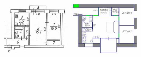 План хрущевки 2 комнаты схема и размеры