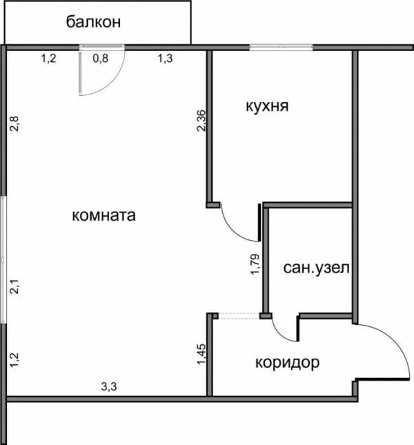 План хрущевки 3 комнаты схема и размеры