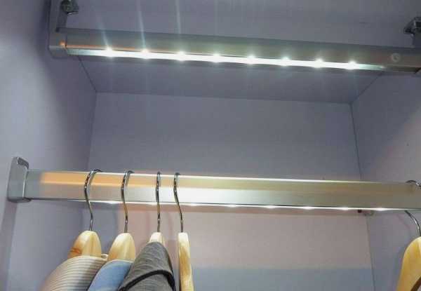 Монтаж светодиодной ленты в шкафу