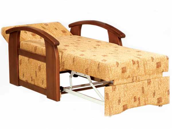 Кресло кровать деревянные подлокотники