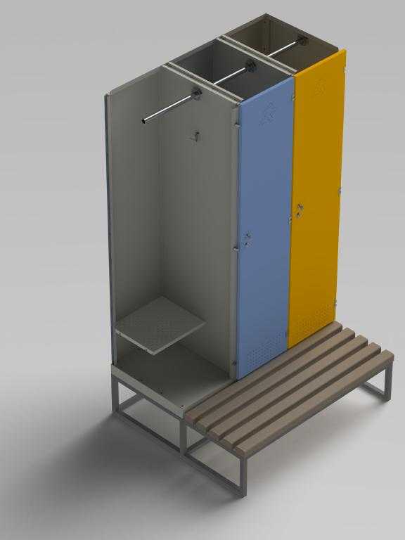 Шкаф односекционный для раздевалки