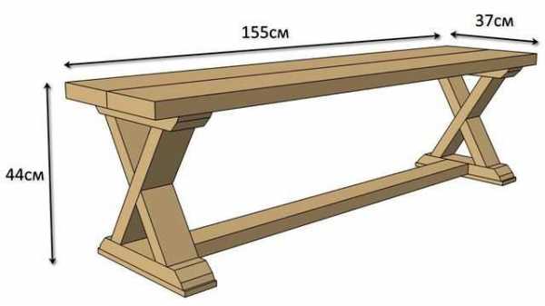 Скамейка для дачи своими руками из дерева размеры и чертежи