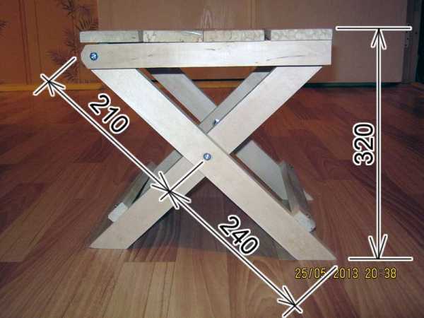 Складной стульчик из дерева своими руками чертежи