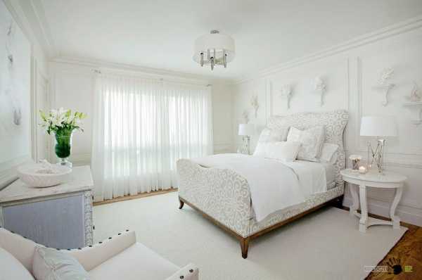 Дизайн спальни белые стены