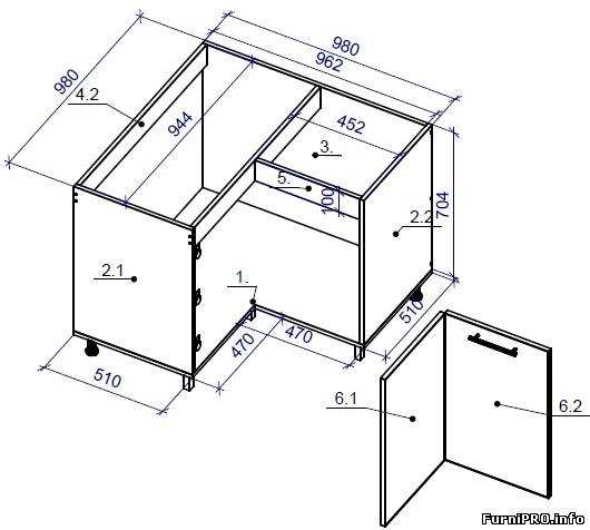 Угловой модуль для кухни нижний размеры